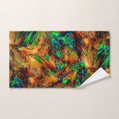 Sehr rustikales Gestein in gebranntem Gelb mit grü Badhandtuch Set (Handtuch)