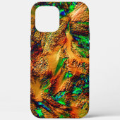 Sehr rustikales Gestein in gebranntem Gelb mit grü Case-Mate iPhone Hülle (Rückseite)