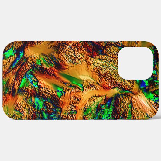 Sehr rustikales Gestein in gebranntem Gelb mit grü Case-Mate iPhone Hülle (Rückseite (Horizontal))