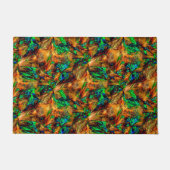 Sehr rustikales Gestein in gebranntem Gelb mit grü Fußmatte (Vorderseite)