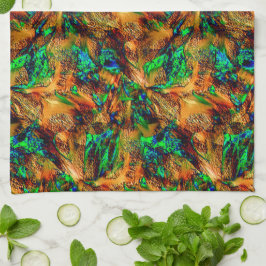 Sehr rustikales Gestein in gebranntem Gelb mit grü Geschirrtuch