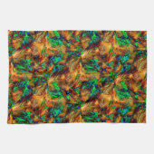 Sehr rustikales Gestein in gebranntem Gelb mit grü Geschirrtuch (Horizontal)