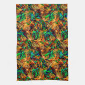 Sehr rustikales Gestein in gebranntem Gelb mit grü Geschirrtuch (Vertikal)