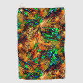 Sehr rustikales Gestein in gebranntem Gelb mit grü Golfhandtuch (Vorderseite)