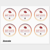 Sehr scharfer Schädel und Crossbones, heißes Sauce Runder Aufkleber (Blatt)