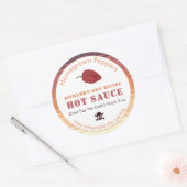 Sehr scharfer Schädel und Crossbones, heißes Sauce Runder Aufkleber (Umschlag)