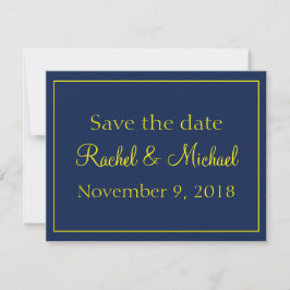 Sehr schön Blau und Gold Save the Date
