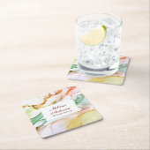 Sehr schön rosa gestrichener Ton mit dem Namen Pap Rechteckiger Pappuntersetzer (Vor Ort)