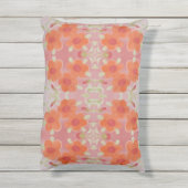 Sehr schön rot und orange mit Korallenkissen Kissen Für Draußen (Rückseite(Vertikal))