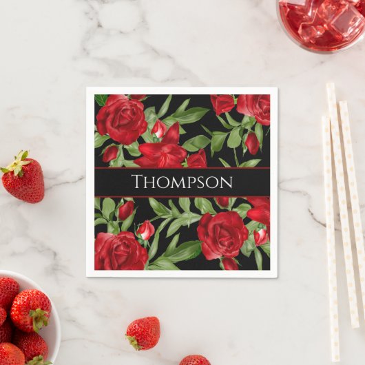 Sehr schön Rot und Schwarz mit Red Trial Custom Serviette (Beispiel)