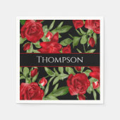 Sehr schön Rot und Schwarz mit Red Trial Custom Serviette (Vorderseite)