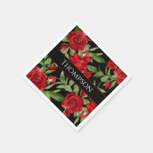 Sehr schön Rot und Schwarz mit Red Trial Custom Serviette (Ecke)