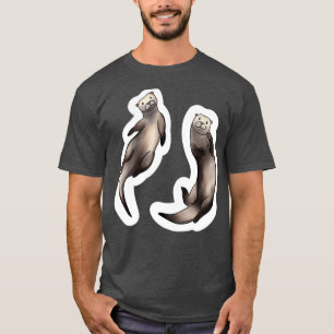 Sehr schön spielerisch niedliche Otter T-Shirt