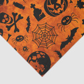 Sehr schöne Halloween-Hexe, Schwarze Katze, Kürbis Seidenpapier (Ausschnitt)