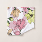 Sehr schöne handgezeichnete Monogramm-Handschrift, Badhandtuch Set (Waschlappen)