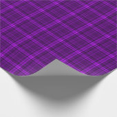 Sehr schöne, helle, karierte Muster lila Geschenkpapier (Ecke)