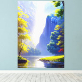 Sehr schöne Landschaftsmalerei in ruhiger Umgebung Leinwanddruck (Insitu (Holzboden))