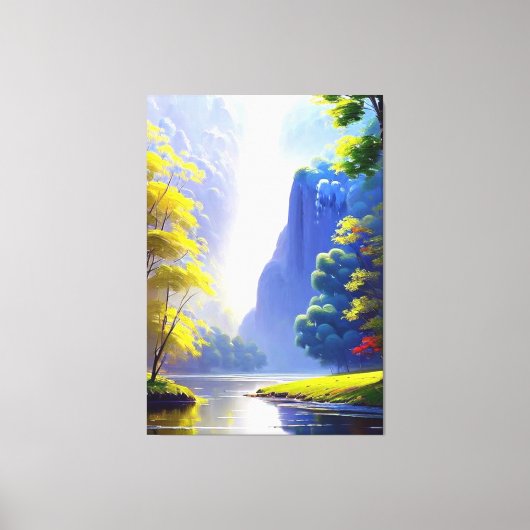 Sehr schöne Landschaftsmalerei in ruhiger Umgebung Leinwanddruck (Vorderseite)