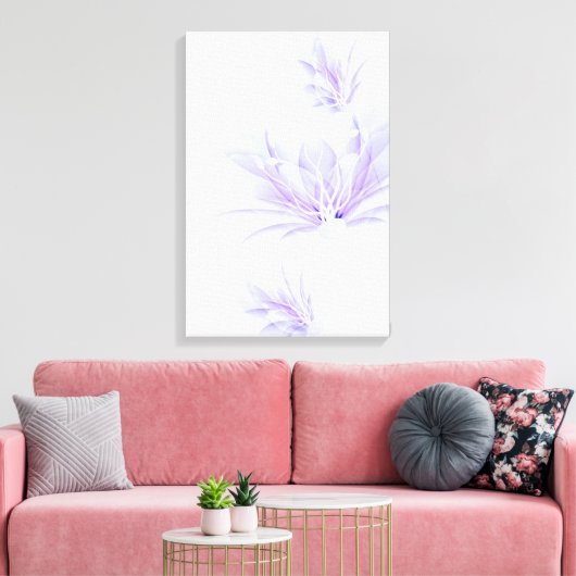 Sehr schöne violette Blumen, Leinwand (Insitu (Wohnzimmer))