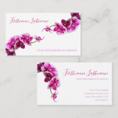 Sehr schöne violette orchid Blume auf Weiß! Visitenkarte (Vorne/Hinten)