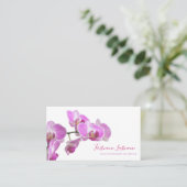 Sehr schöne violette orchid Blume auf Weiß! Visitenkarte (Stehend Vorderseite)