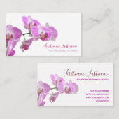 Sehr schöne violette orchid Blume auf Weiß! Visitenkarte (Vorne/Hinten)