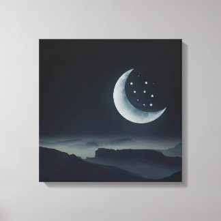 Sehr schöner Mond | Zazzle_Growshop. Leinwanddruck
