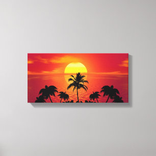 Sehr schöner Sonnenuntergang   Zazzle_Growshop. Leinwanddruck