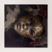 Sehr schönes Frauenportrait mit Venezianischer Mas Puzzle (Horizontal)