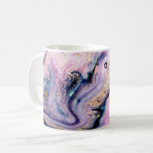 Sehr schönes Marmormuster. Abstrakte Kunst Kaffeetasse (Vorderseite Links)