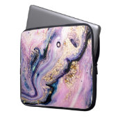 Sehr schönes Marmormuster. Abstrakte Kunst Laptopschutzhülle (Vorderseite Links)