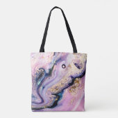 Sehr schönes Marmormuster. Abstrakte Kunst Tasche (Rückseite)