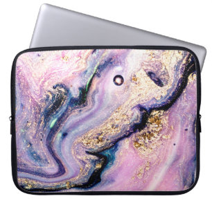Sehr schönes Marmormuster. Abstrakte Kunst Wallpap Laptopschutzhülle