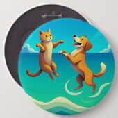Sehr schönes und hübsches Hund- und Katzendesign a Button (Vorne & Hinten)