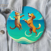 Sehr schönes und hübsches Hund- und Katzendesign a Button (Beispiel)