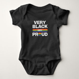 Sehr schwarz Sehr stolz Schwarzer schwuler Stolz L Baby Strampler
