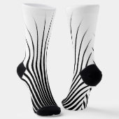 Sehr Schwarz-weißes Streifenmuster Socken (Gewinkelt)