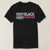 Sehr schwarze, sehr stolze schwarze LGBT T-Shirt (Design vorne)