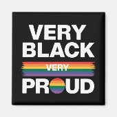Sehr schwarzer, sehr stolzer LGBT-Gay Pride Magnet (Vorne)