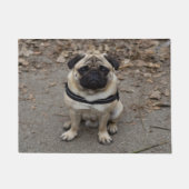 Sehr schwerer Mops Fußmatte (Vorderseite)