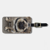 Sehr schwerer Mops Gepäckanhänger (Vorderseite horizontal)