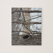 Sehr schwieriges Baumwaldwinter-Szenenpuzzlespiel Puzzle (Vertikal)