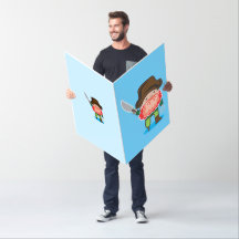 Sehr sehr große Grußkarte mit einem Piraten