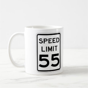 Sehr Spaß 55 MPH Road Signing Kaffee Cup Kaffeetasse