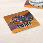 Sehr Spaß Ninja Krieger Zeichnend Untersetzer Set (angewinkelt)