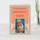 Sehr spezielle Enkelin fügen einen braunen Fotonam Karte (Vorderseite)