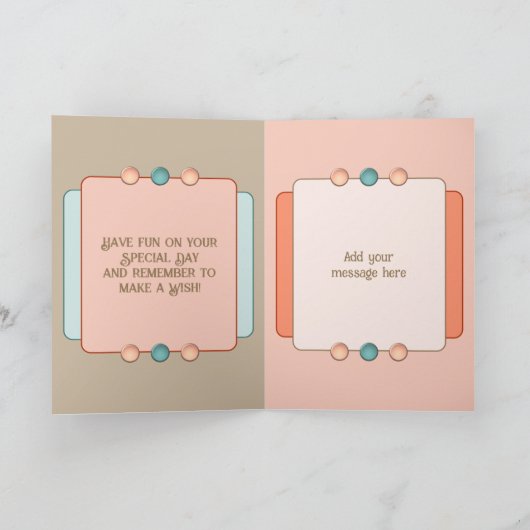 Sehr spezielle Enkelin fügen einen braunen Fotonam Karte (Innenseite)