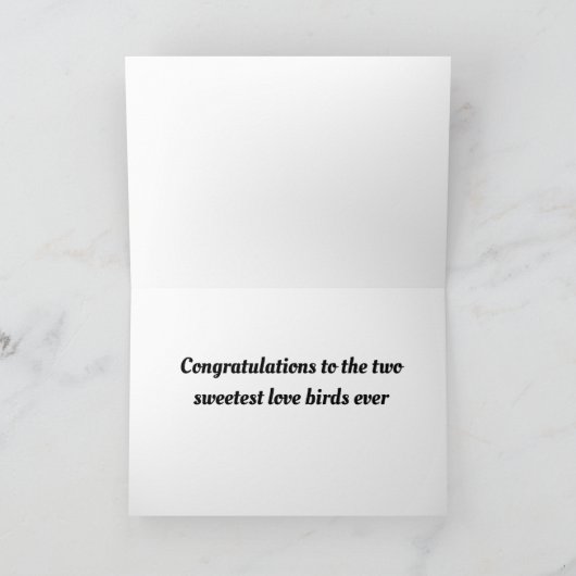 *SEHR SPEZIELLE LIEBENVÖGEL* AM **WEDD DAY" KARTE (Innenseite)