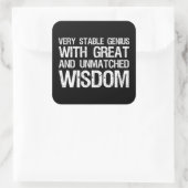 Sehr stabiles Genie mit großer und unübertroffener Quadratischer Aufkleber (Tasche)