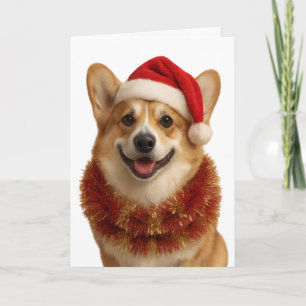 Sehr süße Corgi-Weihnachtskarte Karte